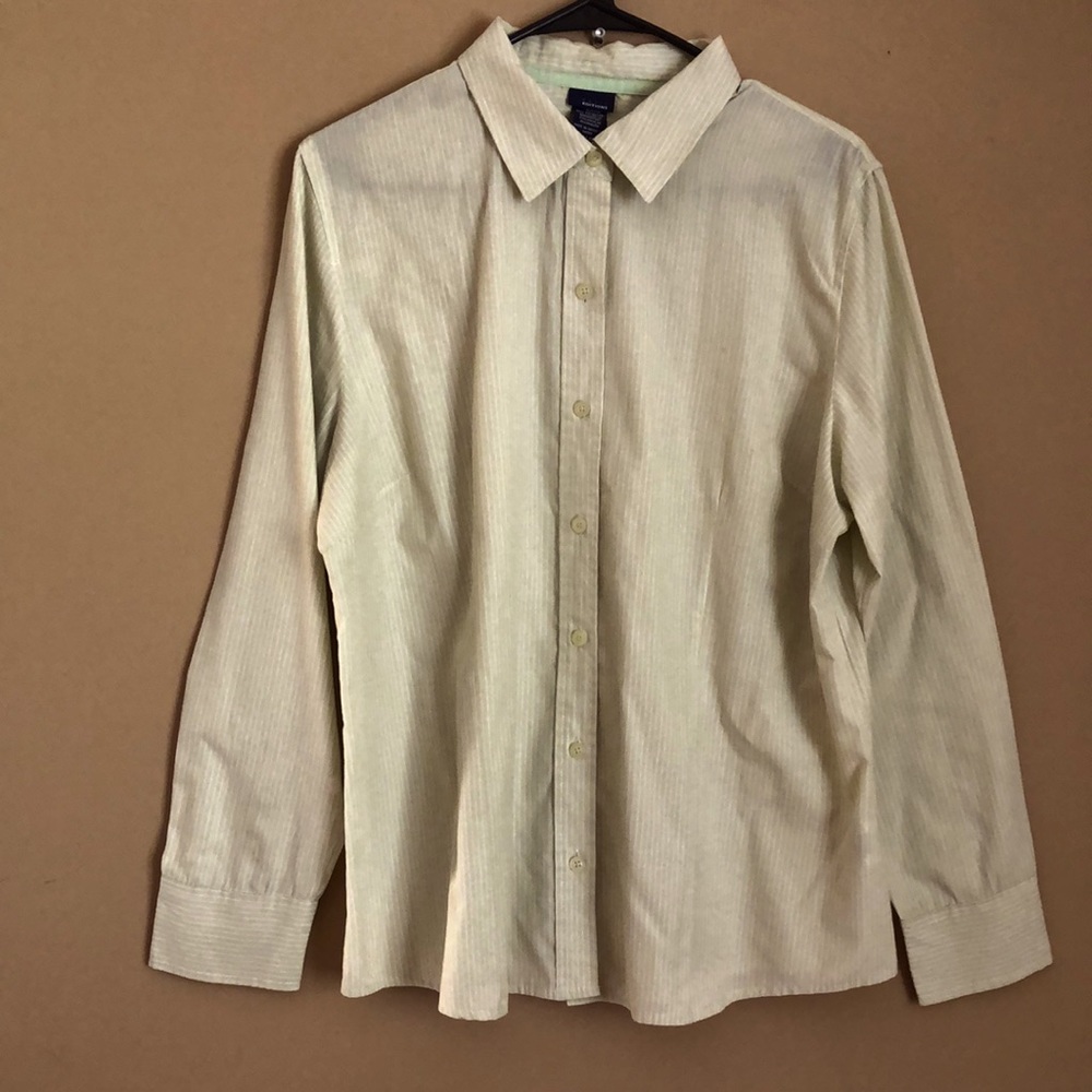 Sage Green/Mint Button Down Shirt, with long sleeve…(Color: Mint/Sage Green)